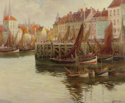 Ostend Harbour by Willem Bataille